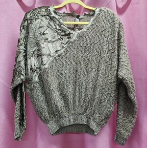 MenaCinque Vintage Olive Green Sweater Shirt Sz Small